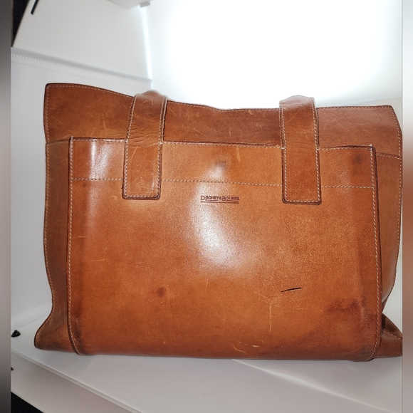 Dooney And Bourke Vintage Alto Executive Cognac Tote And Wallet - Picture 4 of 17